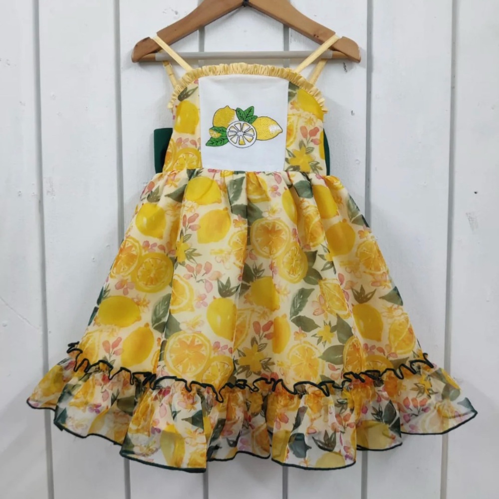 OhShana! Summer Lemons inspired Custom Boutique Dress Size 4T